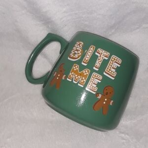 10 Strawberry Street “Bite Me, One Tough Cookie” Mug Holiday Winter Gingerbread